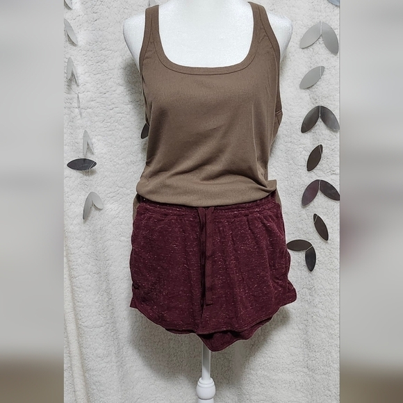 Athletic Works Maroon Soft Shorts Size: M(8-10) - Picture 2 of 3